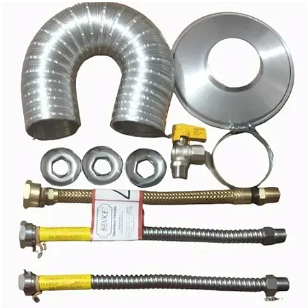 Kit aquecedor Completo FG 3/4"x MG 3/4"  flex 40cm duto 60mm (1,00 à 5,00metros).