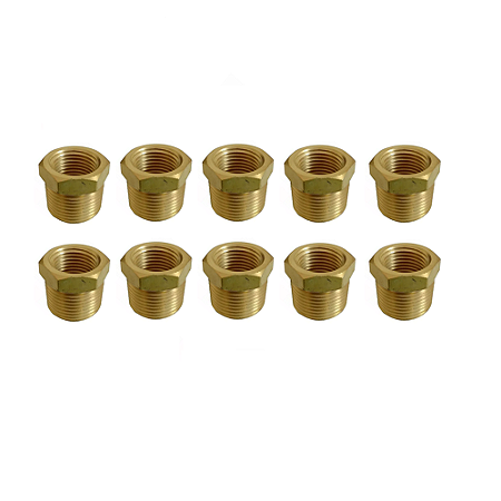 Kit 10 Bucha De Redução Produzido Em Latão F1/2 Para M3/4
