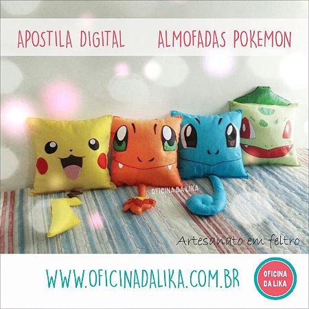 APOSTILA MOLDES ALMOFADA POKEMON - Oficina da Lika