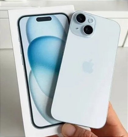 iPhone 15 Apple (128GB) Azul, Tela de 6,1", 5G e Câmera de 48 MP