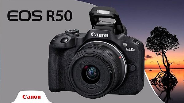 Canon EOS R100 mirrorless com Lente RF-S 18-45mm