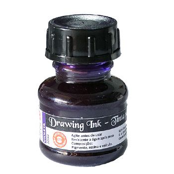 Tinta Nanquim Para Caligrafia e Desenho Drawing Ink Koh-I-Noor Violeta - 20ml