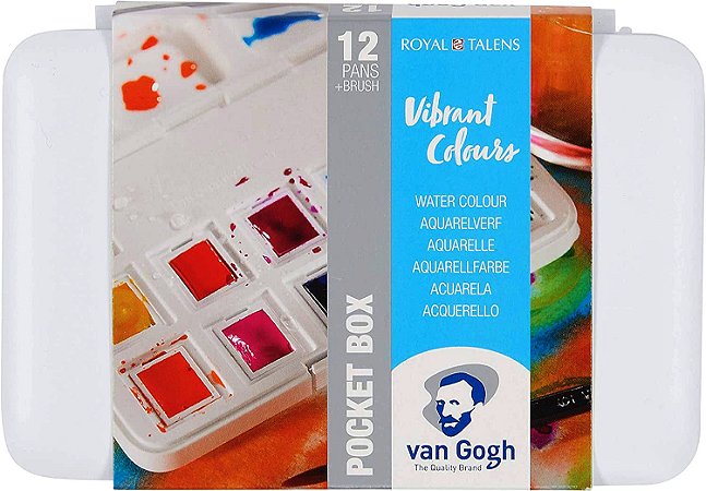 Aquarela Van Gogh Royal Talens - 12 Cores Vibrant Colours