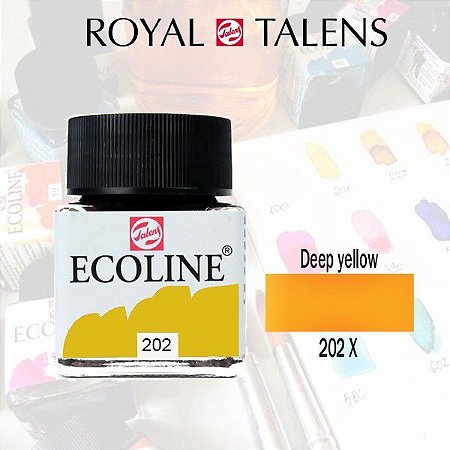 Aquarela Líquida Ecoline Amarelo Escuro 202 - 30ml