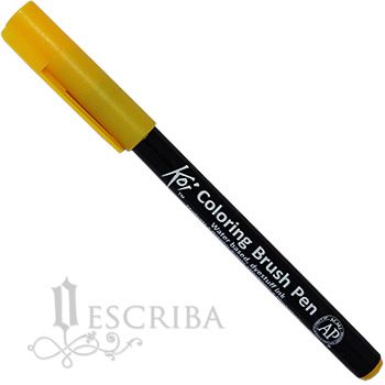 Caneta Pincel Koi Coloring Brush Pen Sakura - Amarelo Escuro XBR#04