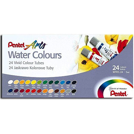 Aquarela Em Tubos Pentel Arts 24 Cores