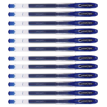 Caneta Gel Uni Signo Neo Azul 0.7mm 12 Unidades