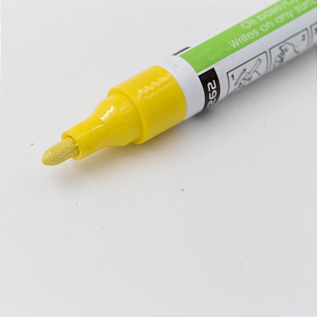 Caneta Marcador Permanente Gxin G-862A Amarelo