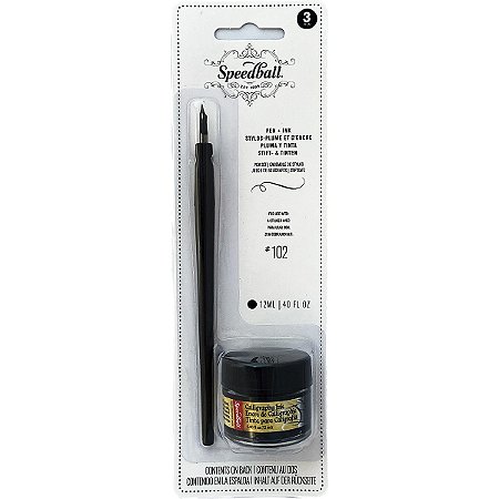 Kit Para Caligrafia Speedball Pen & Ink Preto 94155
