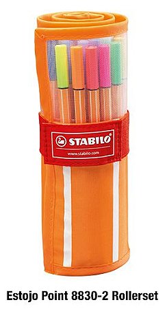 Estojo Caneta Stabilo Point 88 Com 30 Cores