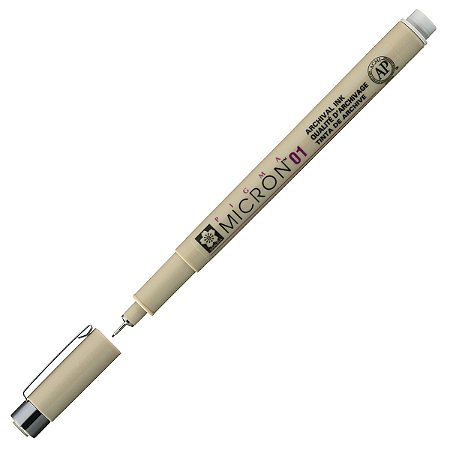 Caneta Nanquim Sakura Pigma Micron 01 Cinza Claro