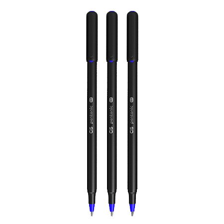 Caneta Esferográfica Cis Pentonic Azul 0.7mm Kit 3 Unidades