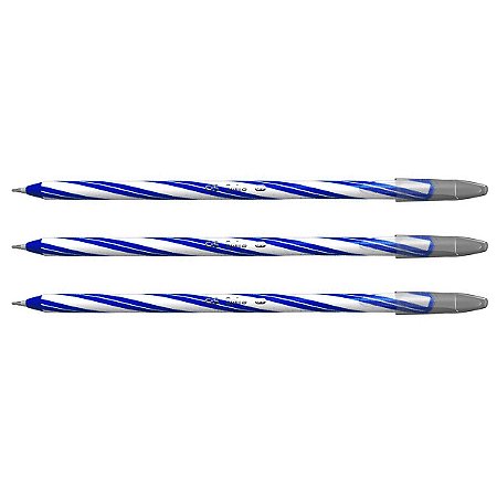Caneta Gel Cis Spiro Gel Azul 0.7mm 3 Unidades