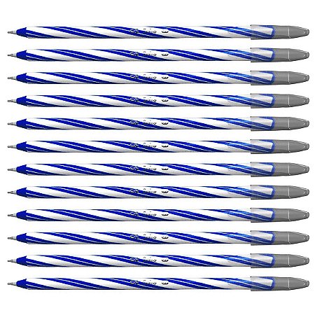 Caneta Gel Cis Spiro Gel Azul 0.7mm 12 Unidades
