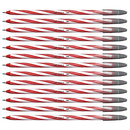 Caneta Gel Cis Spiro Gel Vermelha 0.7mm 12 Unidades
