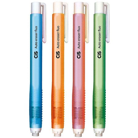 Caneta Borracha Cis Auto Eraser Fluo Várias Cores