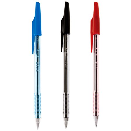 Caneta Esferográfica Pilot BP-S NI Azul Preta Vermelha 0.7mm
