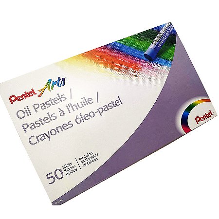 Giz Pastel Oleoso Pentel Arts 50 Bastões - 49 Cores