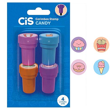 Carimbos Cis Stamp Candy Blister Com 4 Unidades - Modelo 1