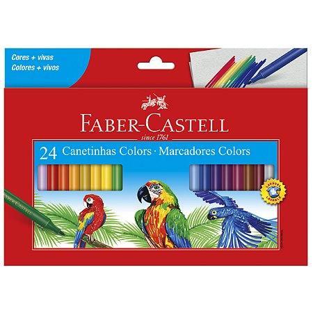 Canetinha Hidrográfica Faber-Castell 24 Cores