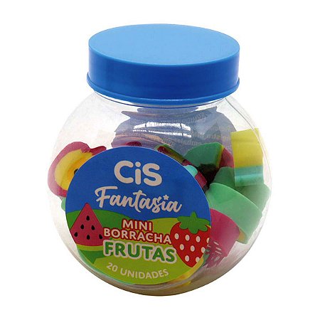 Borracha Cis Fantasia Frutas Mini Pote C/20 Frutinhas