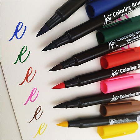 Conjunto Koi Coloring Brush Pen Sakura - 6 Cores