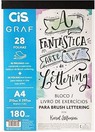 Bloco Livro De Exercícios Para Brush Lettering Cis