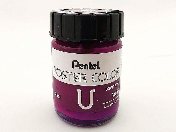 Tinta Guache Para Caligrafia e Desenho Pentel Poster Color Violeta Cobalto 65 - 30ml