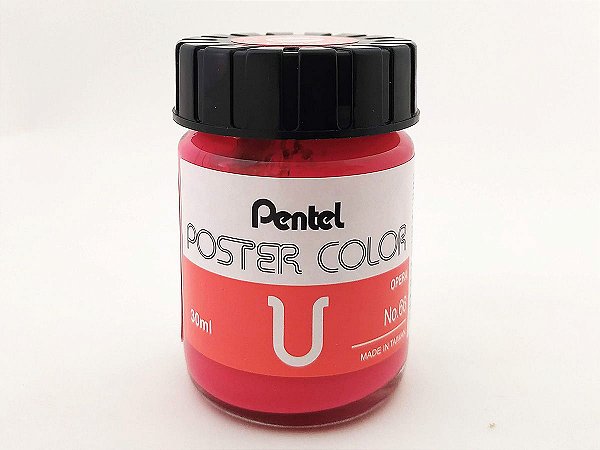 Tinta Guache Para Caligrafia e Desenho Pentel Poster Color Rosa Primavera 66 - 30ml