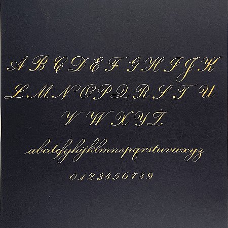 Manuscrito - Alfabeto Copperplate - Maiúsculas, Minúsculas e Números - M.C01