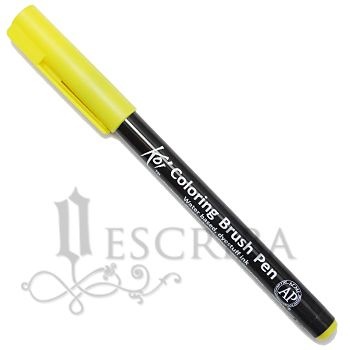 Caneta Pincel Koi Coloring Brush Pen Sakura - Amarela XBR#03