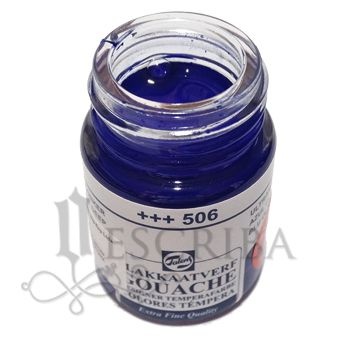 Tinta Guache Para Caligrafia - Talens Azul Ultramarino Escuro 506 - 16ml