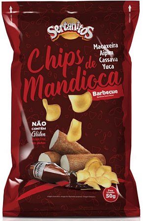 Sertanitos Chips de Mandioca Barbecue 50g