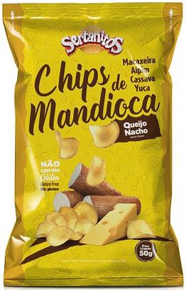 Sertanitos Chips de Mandioca Queijo Nacho 50g