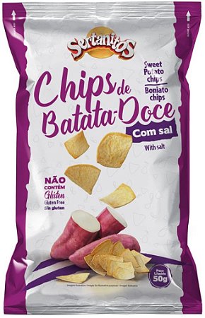 Sertanitos Chips de Batata Doce com Sal 50g