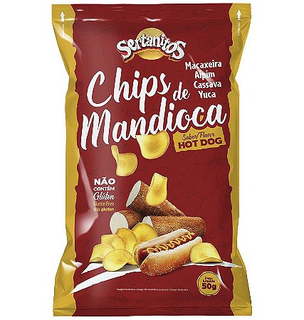Sertanitos Chips de Mandioca Sabor Hot Dog 50g
