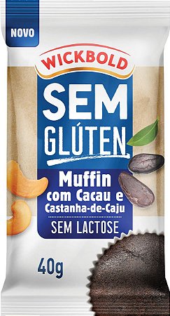 Muffin Wickbold Sem Glúten Cacau e Castanha-de-Caju 40g