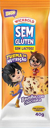 Mini Bolo Wickbold Sem Glúten Baunilha com Chocolate 40g