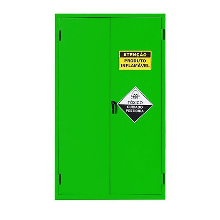 ARMÁRIO CORTA FOGO IRON - STANDARD - VERDE - PARA PESTICIDAS - 200X100X45