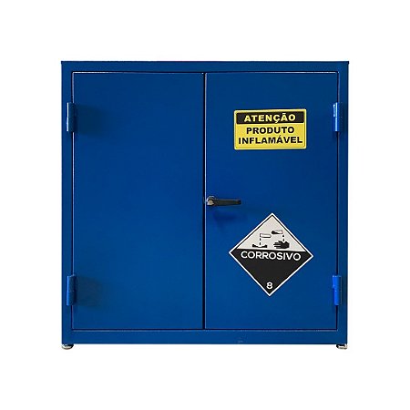 ARMÁRIO CORTA FOGO IRON - GABINETE - AZUL - PARA ÁCIDOS E CORROSIVOS 100X100X45