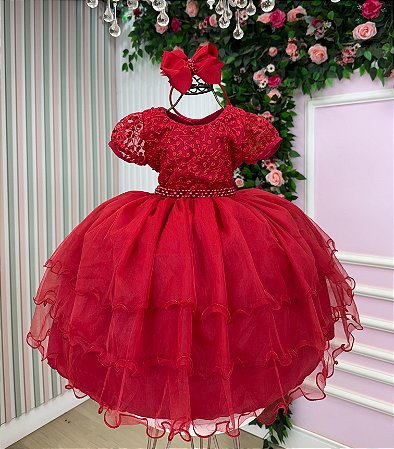 Vestido Bella Child Vermelho