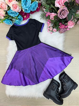 Fantasia Halloween Menina Bruxinha Roxa