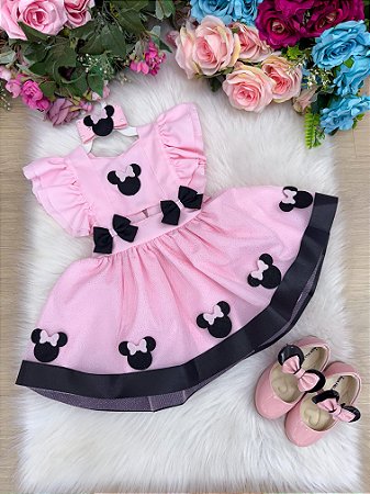 Romper/Vestido Princesa Minnie/Minie Rosa Modelo