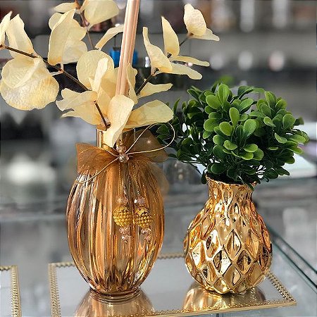 kit Aromatizador de ambiente com bandeja e vasinho decorativo