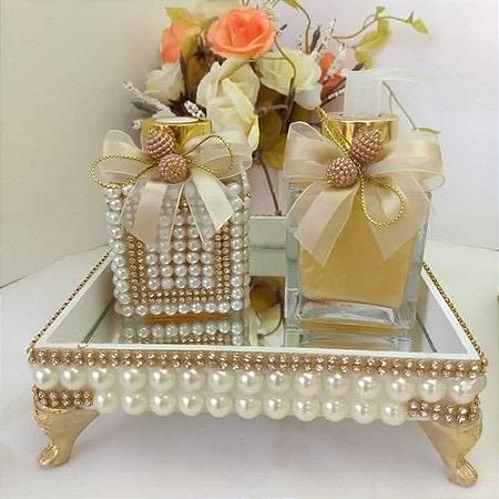 Kit lavabo cubo 100 ml com bandeja