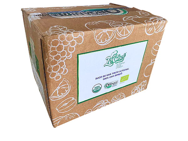 Caixa c/ 12 Unid. Suco de Uva Orgânico Integral - Le Chef - 300ml