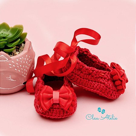 Sapatilha lacinho Vermelho