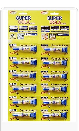 Super cola cartela com 12 unidades