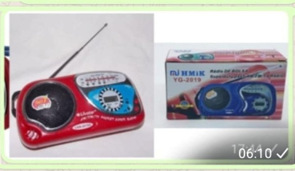 Rádio AM FM com relógio