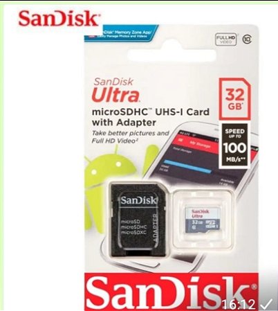 Memória SanDisk ultra original 32 giga